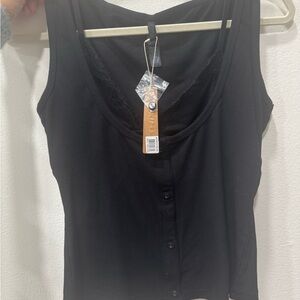 SKIMS soft lounge lace tank with lace bralette